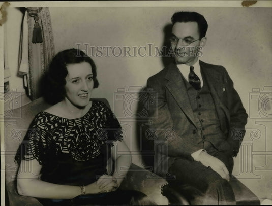 1933 Press Photo Mrs H. Wager & F. Levy Winners Mixed Pair Contract Championship