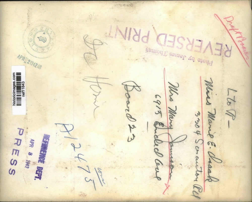 1942 Press Photo (L-R) Miss Marie e. Isack and Mrs. Mary Jamison - nef11843