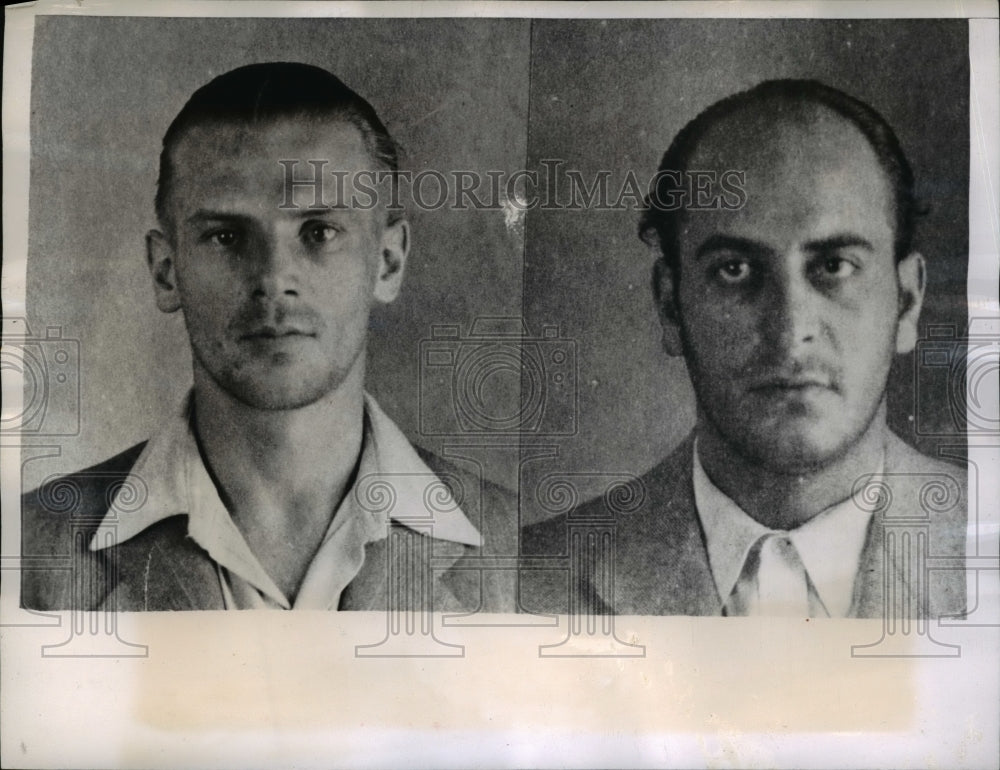 1944 Press Photo Scholosser, Arraztia seized in Argentina's spy roundup
