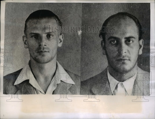 1944 Press Photo Scholosser, Arraztia seized in Argentina's spy roundup