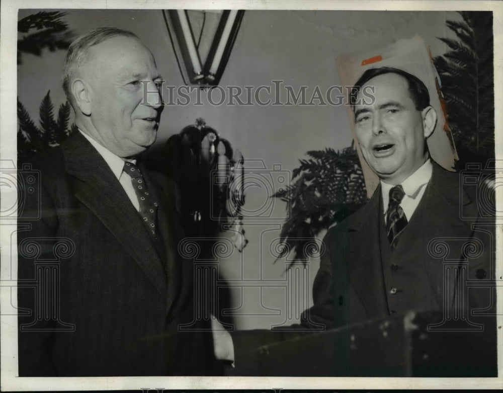 1942 Press Photo H. Spangler (L) New Chairman Of Republican National Committee