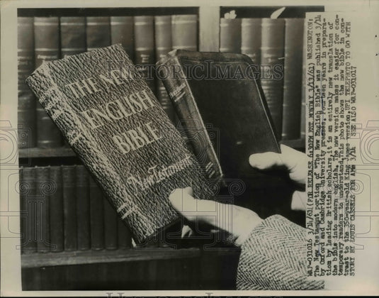 1961 Press Photo The New Testament Portion of The New English Bible Published