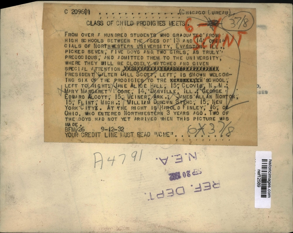 1932 Press Photo Class of child prodigies meet - nef12589