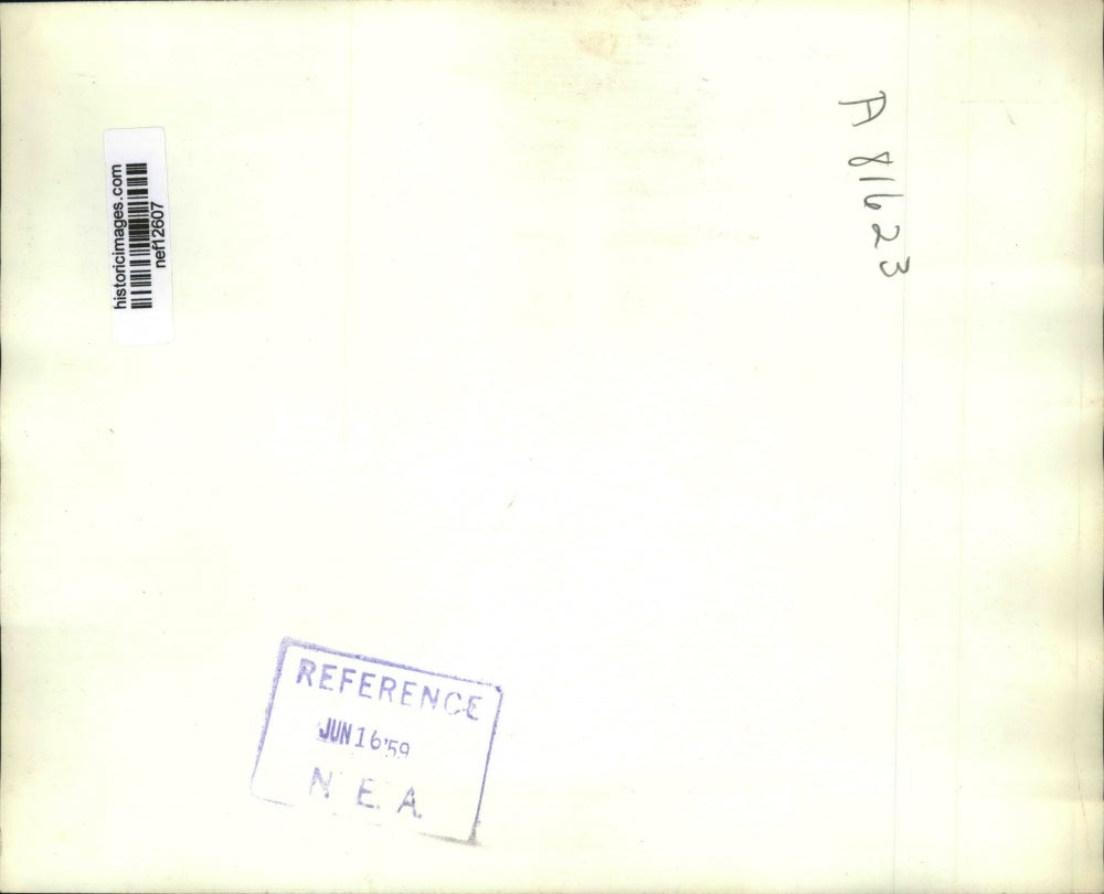 1959 Press Photo Pres. Dwight Eisenhower at the World Trade Fair - nef12607