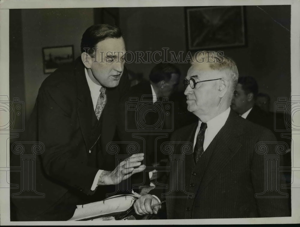 1934 Press Photo S.A Cisler of Railway and Airmail and Congressman James Mead