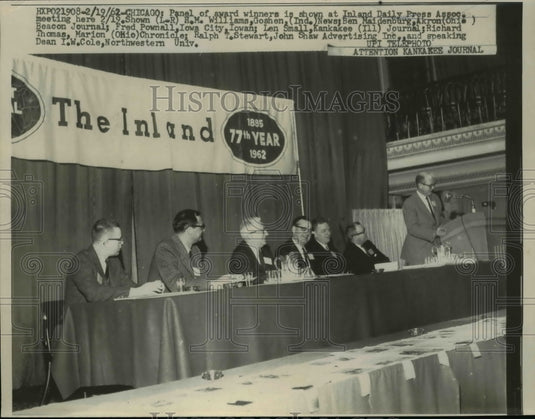 1962 Press Photo Panel of Award Winners Is Shown at Inland Daily Press Assoc