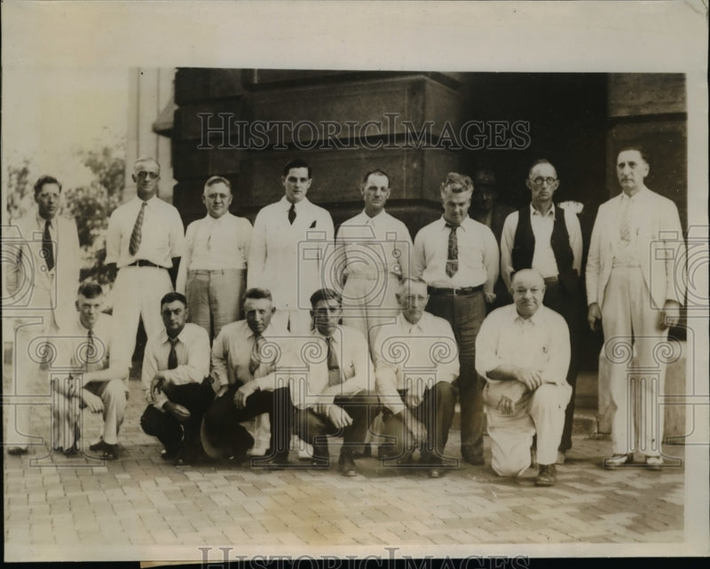 Load image into Gallery viewer, 1935 Press Photo Jury Picked To Hear Trial Of G.Thompson Confessed Murderer
