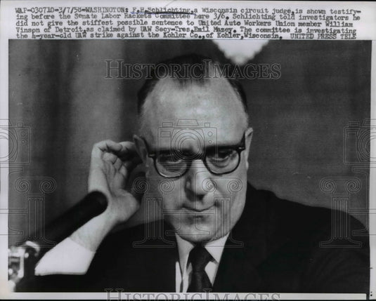 1958 Press Photo Judge Says He Did Not Give Stiff Enough Sentence To Auto Worker