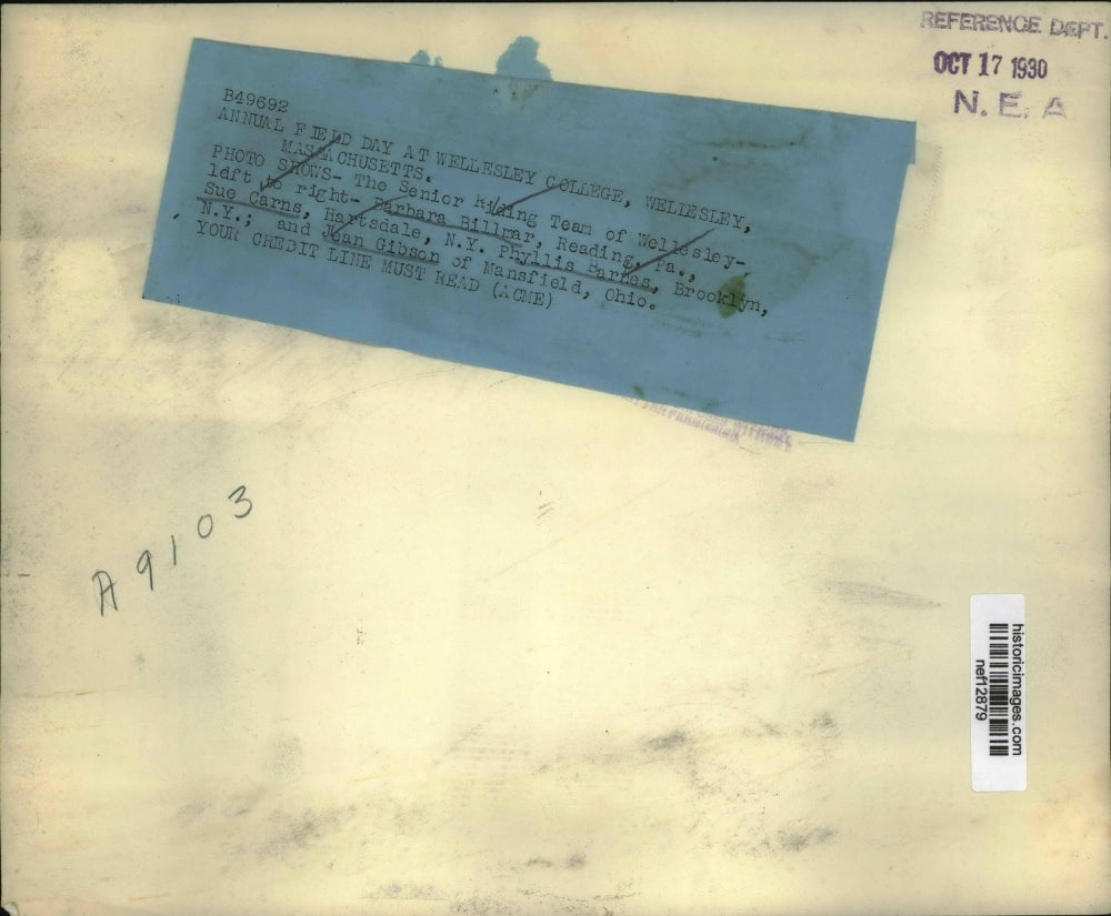 1930 Press Photo Annual Field Day At Wellesley College In Wellesley Massachusett