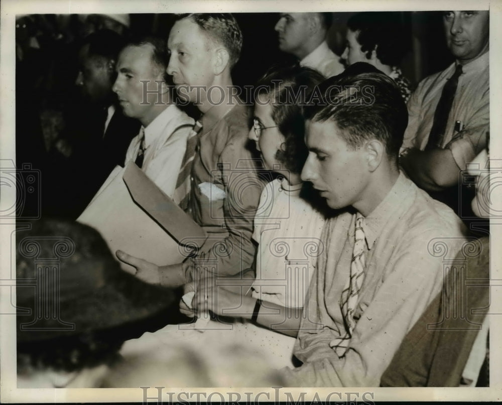 1938 Press Photo Defendant's Wife Ruby Carroll At Maine Murder Trial - nef13167