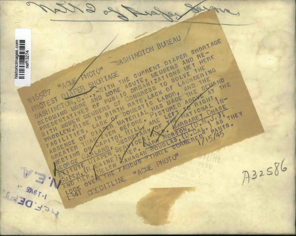 1945 Press Photo Diaper Shortage Meeting in Washington D.C. - nef13274