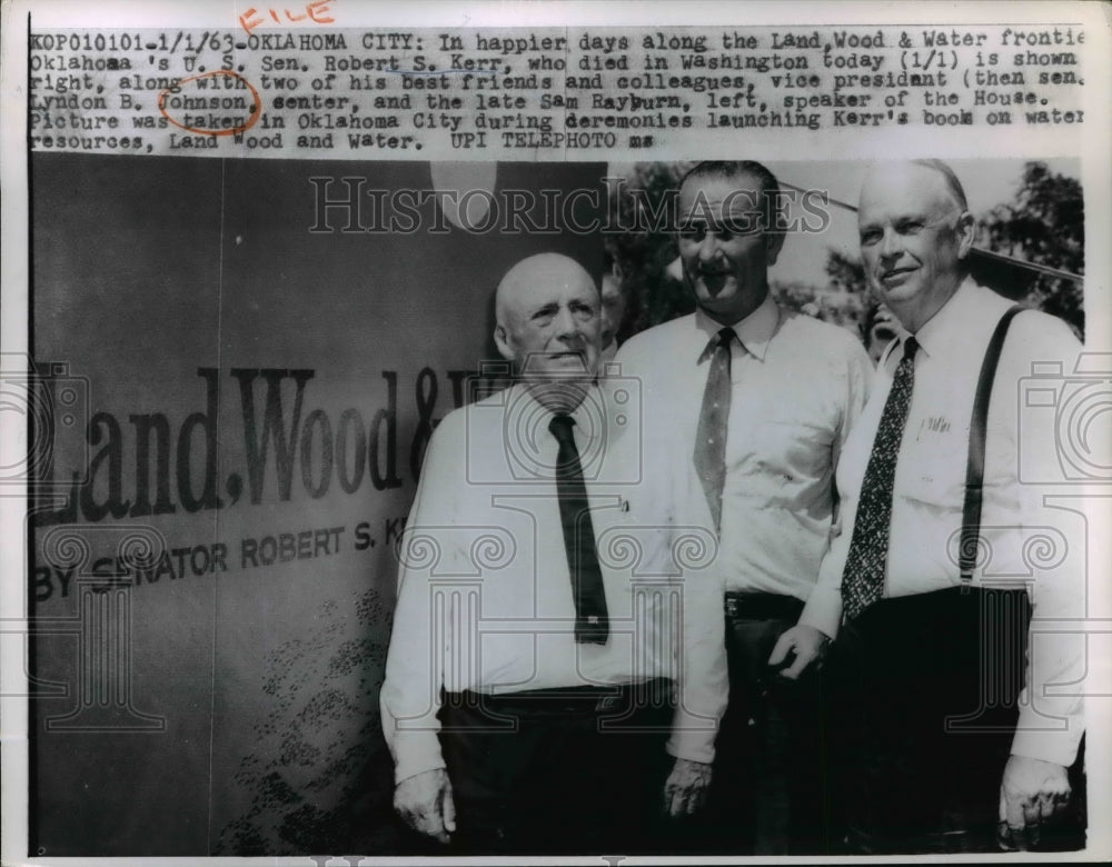 1963 Press Photo Land, Wood &amp; Water Executives in Oklahoma City - nef13399