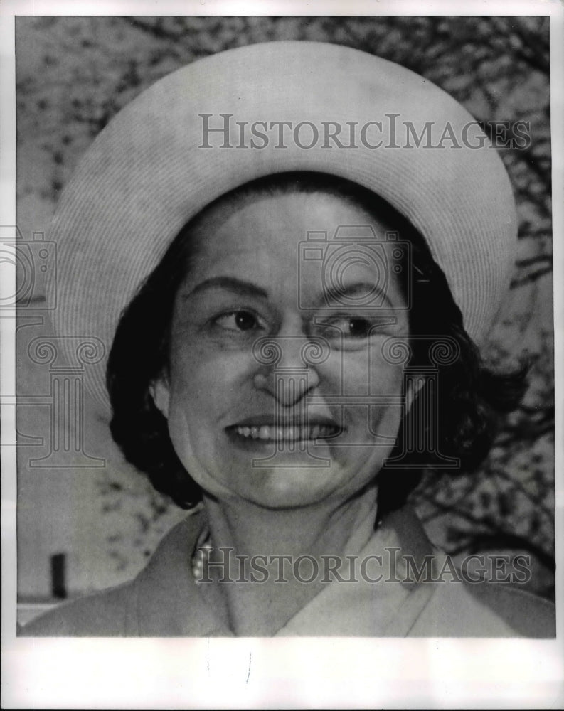 1968 Press Photo First Lady Lady Bird johnson at St. Barnabas Easter Service- Historic Images