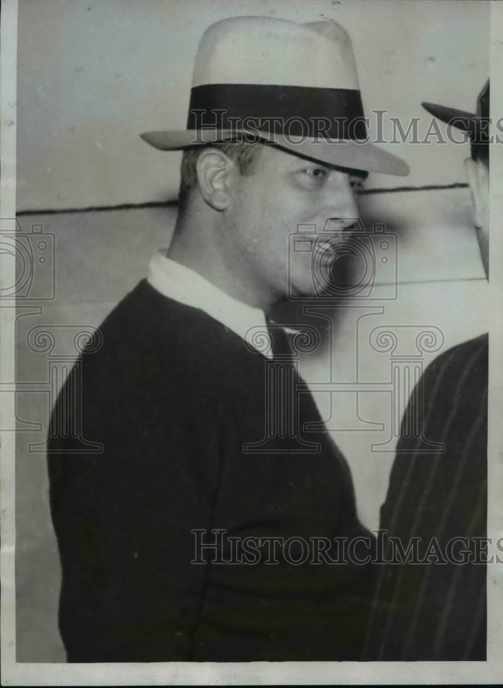 1933 Press Photo Gale Swolley arrested in charge with kidnaping ring roundup