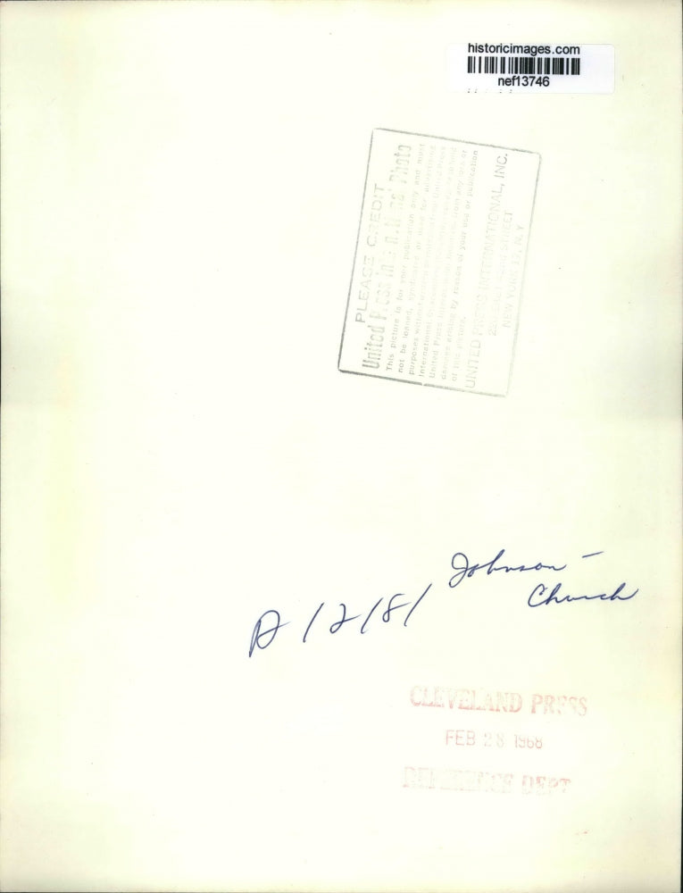 1968 Press Photo Lyndon B. Johnson & Family @ St. Francis Xavier Catholic Church