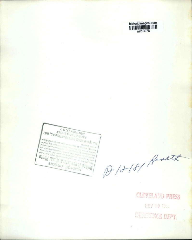 1966 Press Photo President Lyndon B. Johnson at Bethesda Naval Hospital