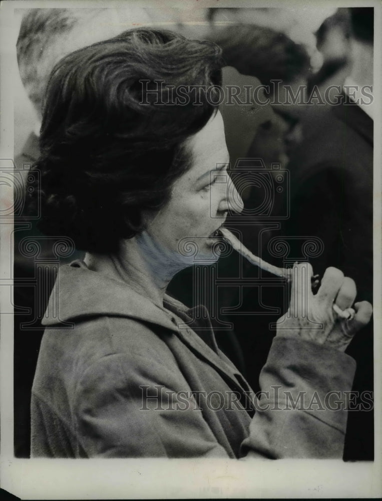 1963 Press Photo Mrs. Lyndon B. Johnson Candid Portrait - nef14027