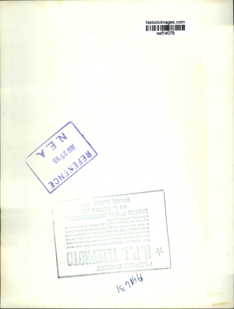 1965 Press Photo President Lyndon B. Johnson in Fill-in White House Meeting