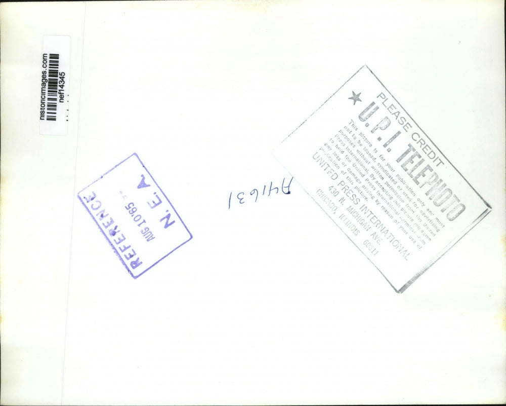 1965 Press Photo President Lyndon B. Johnson at White House News Conference