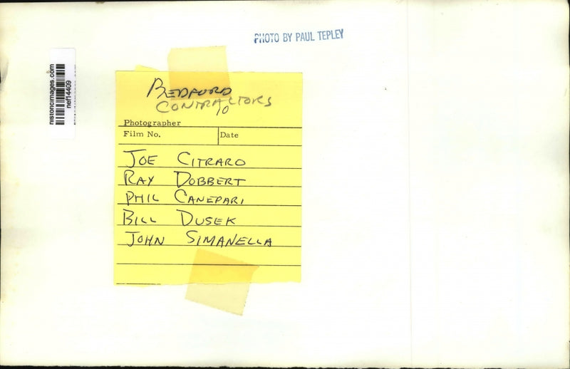 Load image into Gallery viewer, Press Photo Bedford Contractors, Citraro, Dobbert, Canepari, Dusek, Simanella
