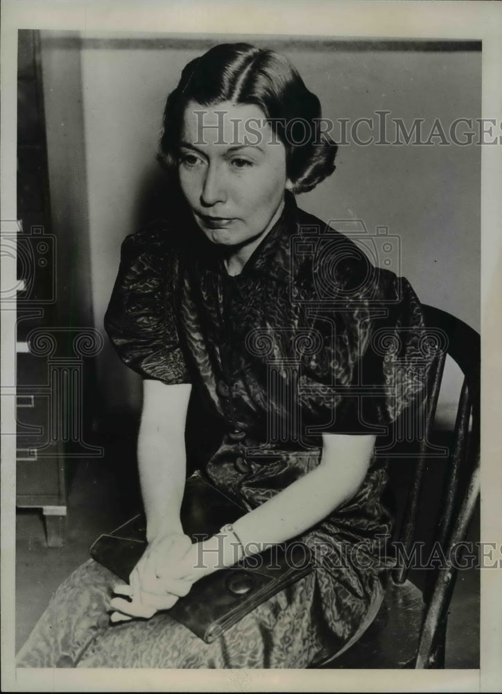 Load image into Gallery viewer, 1937 Press Photo M.F. Thomas held on suspicion burglary of puppies - nef14787
