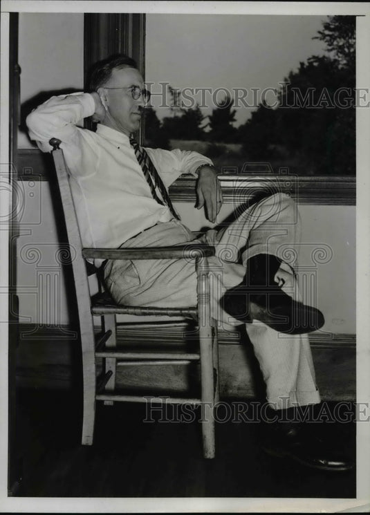 1938 Press Photo Clyde R. Chapman defense counsel for Francis Carroll
