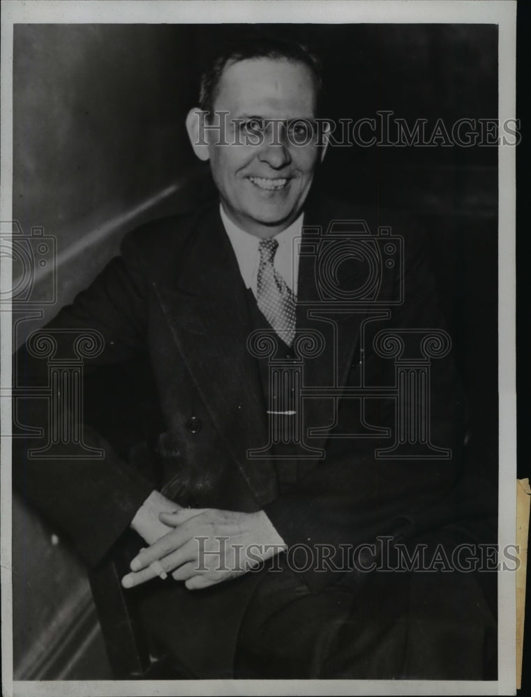 1934 Press Photo John Gadwood Kansas City Polital Leader Under Arrest