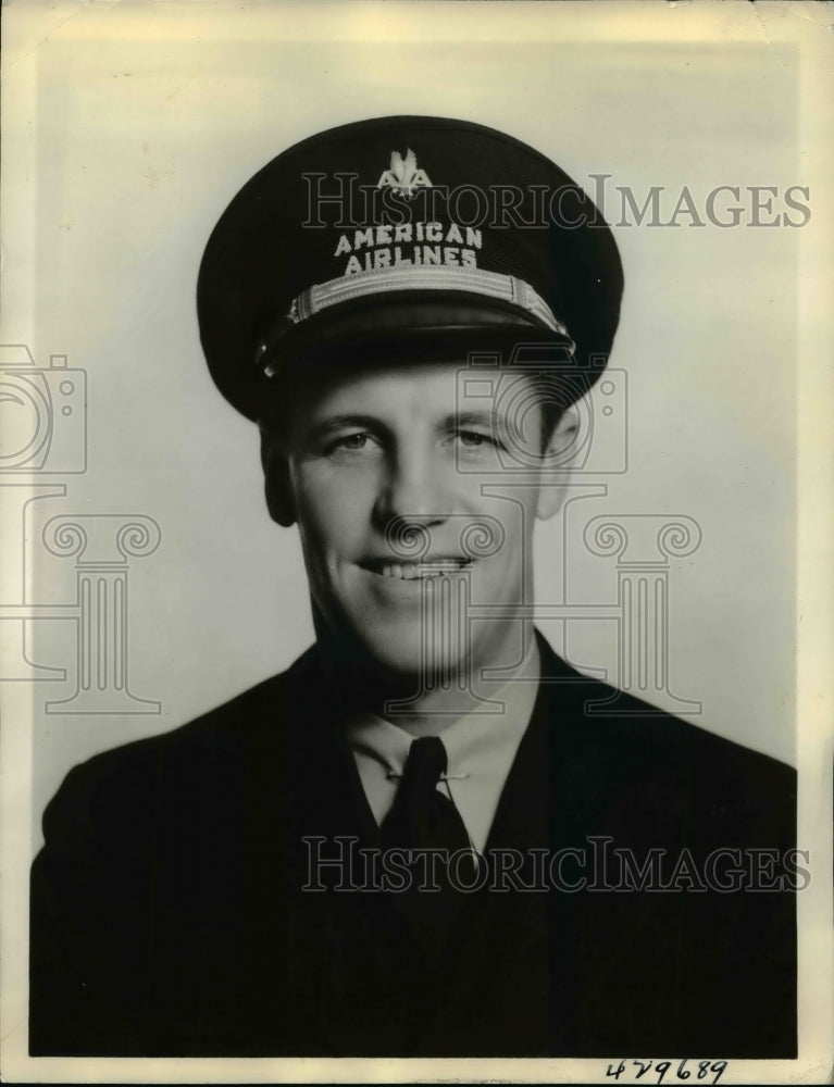 1938 Press Photo Second Pilot J.F. Lumsden To Fly Chicago-Fort Worth Route