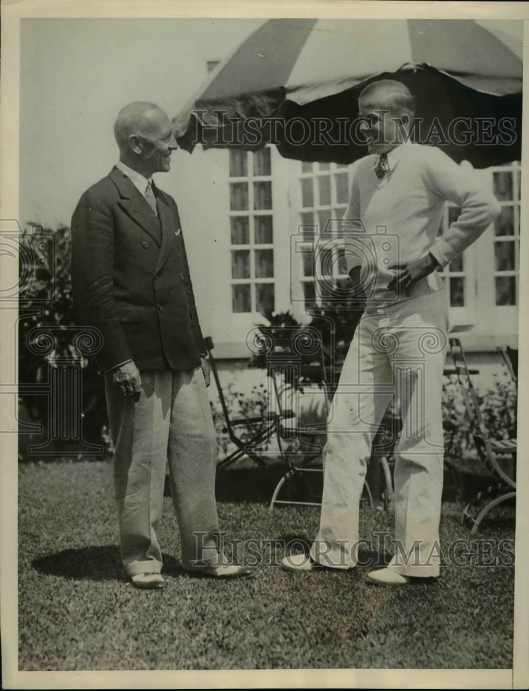 1932 Press Photo W.B. Clarkson and W.W. Baxter Vacationing In Bermuda