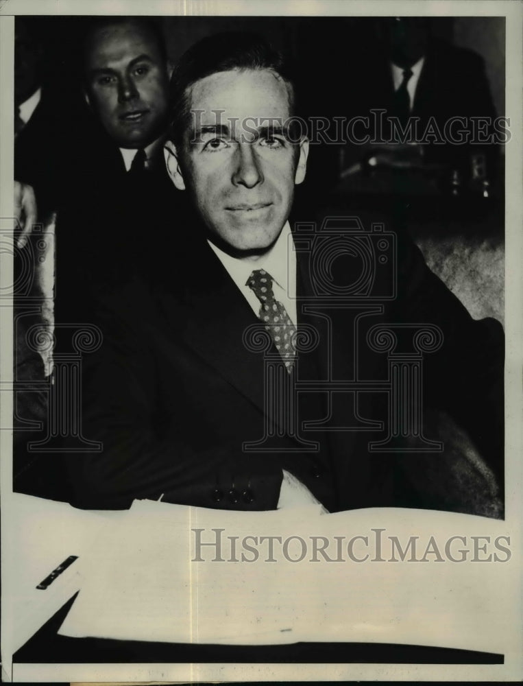 1933 Press Photo L.W. Snow Vice President of The Chase National Bank - nef15426