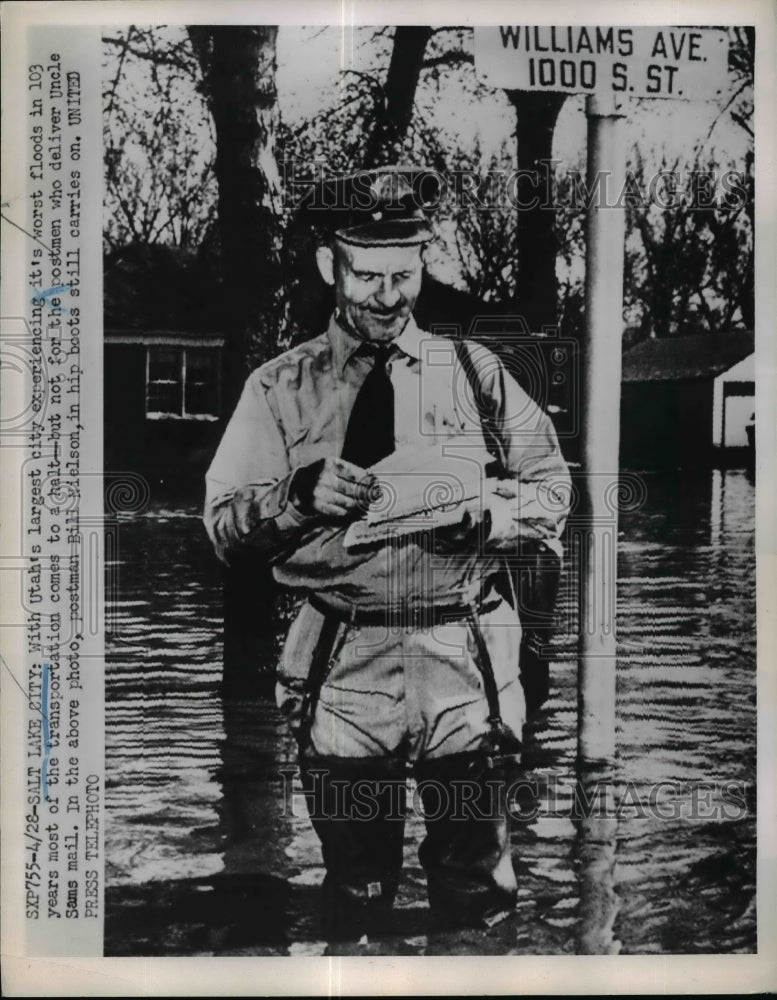 1951 Press Photo Utah's Largest City Experiencing It's Worst Floods in 103 Years
