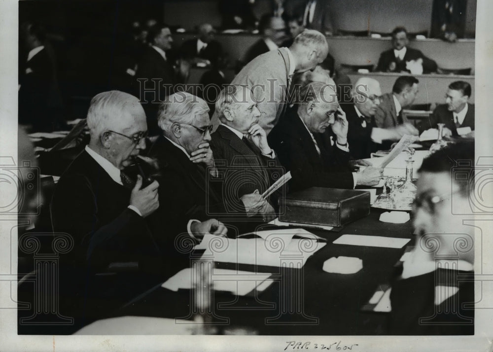 1933 Press Photo Delegates from four countries at Disarmament Conference