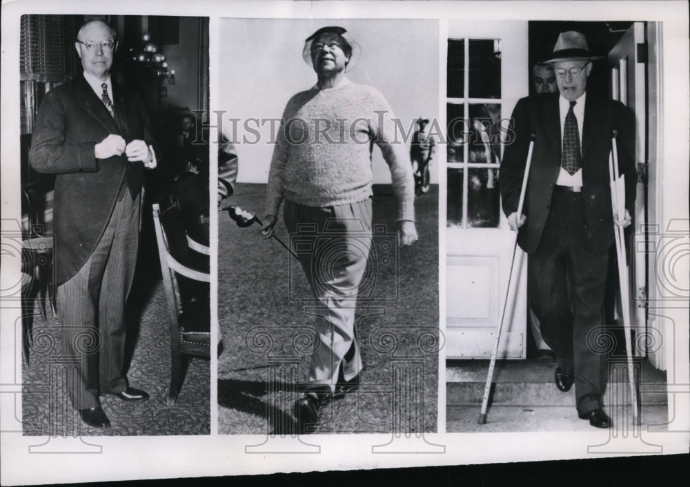 1953 Press Photo Senator Robert Taft in Various Clothing - nef15975