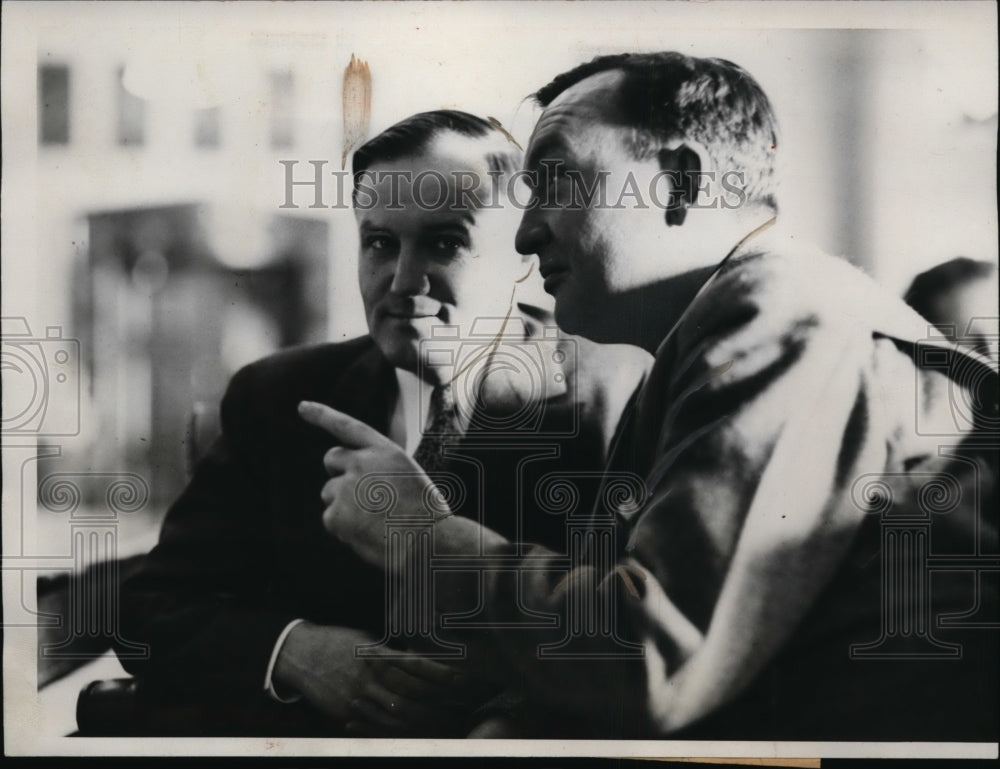 1934 Press Photo A. "Gloomy Gus" Schaefer One of Four On Trial For Kidnapping