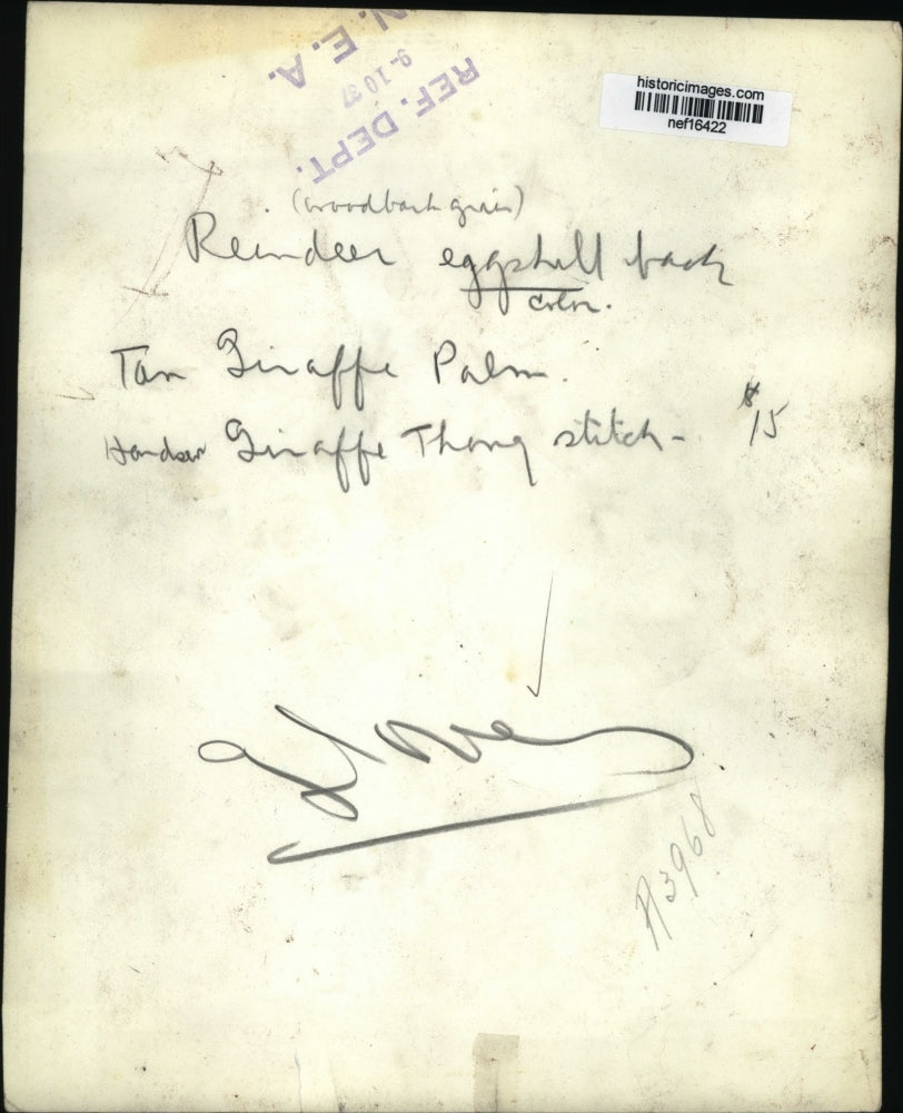 1937 Press Photo Reindeer-Eggshell Gloves - nef16422