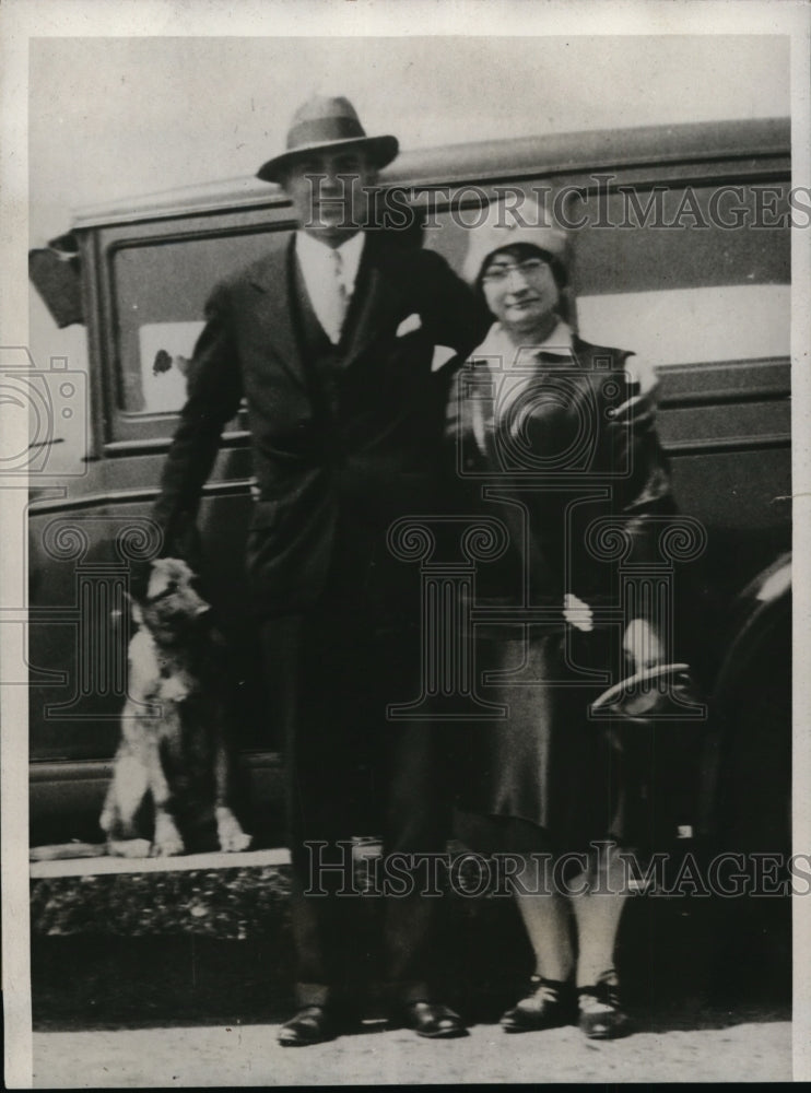 1932 Press Photo Ralph Root and Mrs Hane Root Mr Root Being Hunted by Police