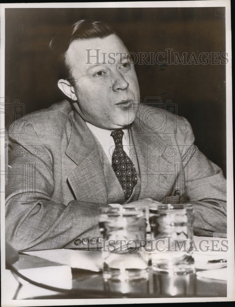 1948 Press Photo Walter Reuther Cautions Congress Not To Cut Marshall Plan Funds
