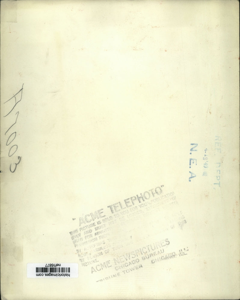 1949 Press Photo Princess Elizabeth & Son Prince Charles at Buckingham Palace