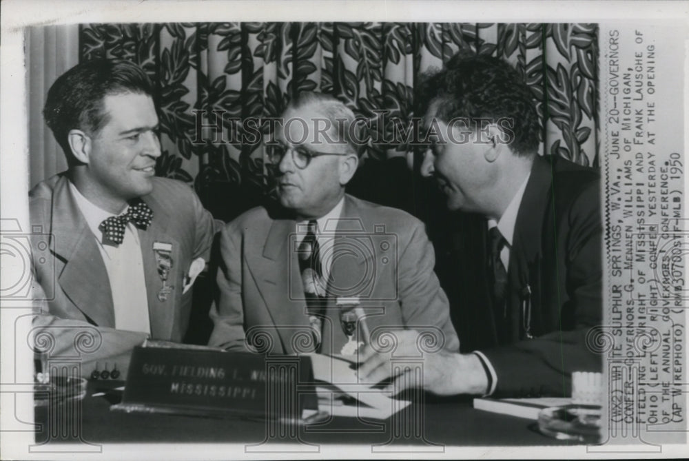 1950 Press Photo Governors Confer at Opening of the Annual Governor's Conference