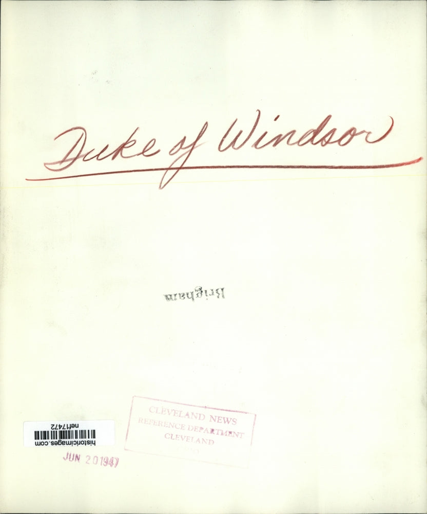 1947 Press Photo Duke of Windsor Leaving Marlborough House - nef17472