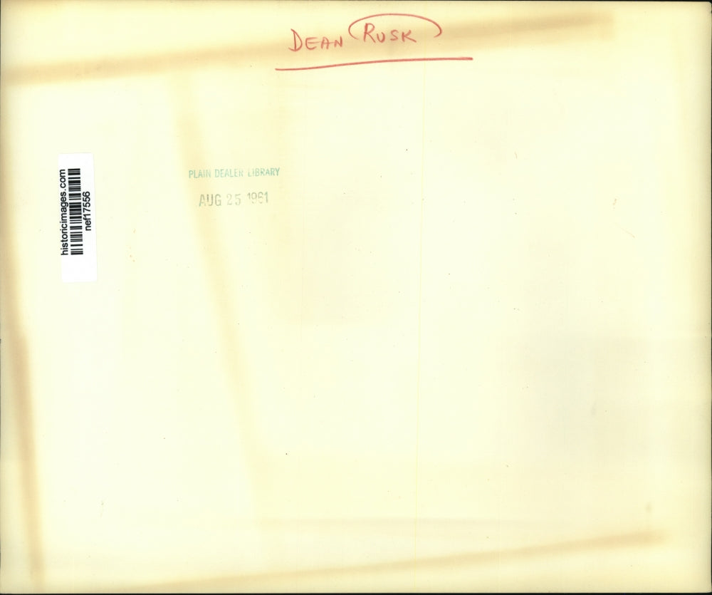 1961 Press Photo Sec. of State Deean Rusk during NBC Television Interview