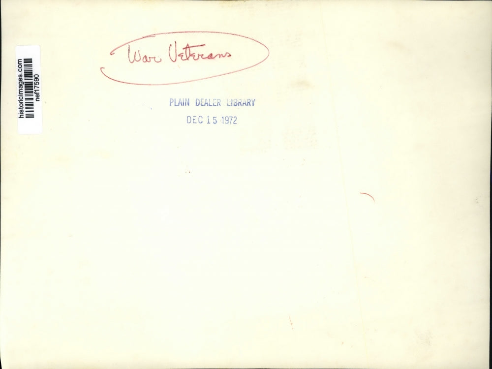 1972 Press Photo Vietnam War Veteran at Kansas soldiers Home, Fort Dodge