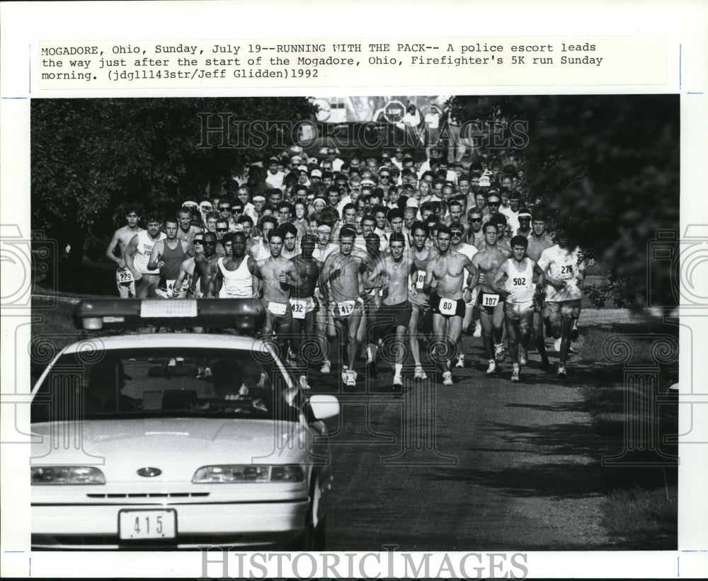 1992 Press Photo Mogadore, Ohio Firefighter's 5K Run - nef17663