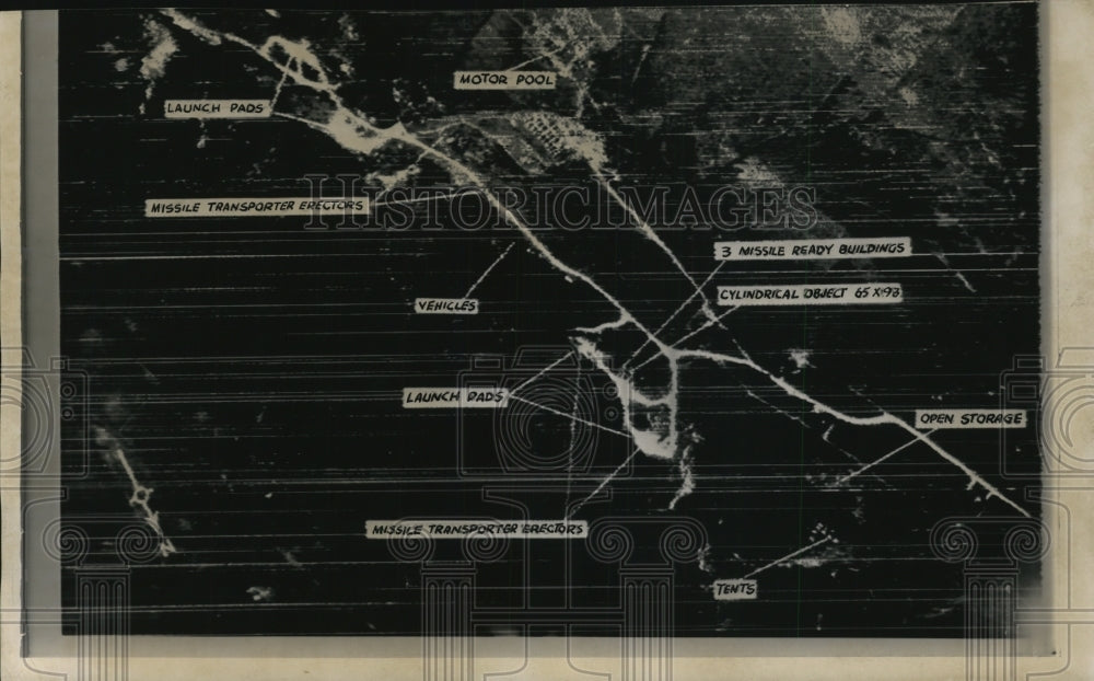 1962 Press Photo Medium Range Missile Base In Operational Status in Cuba Oct 23