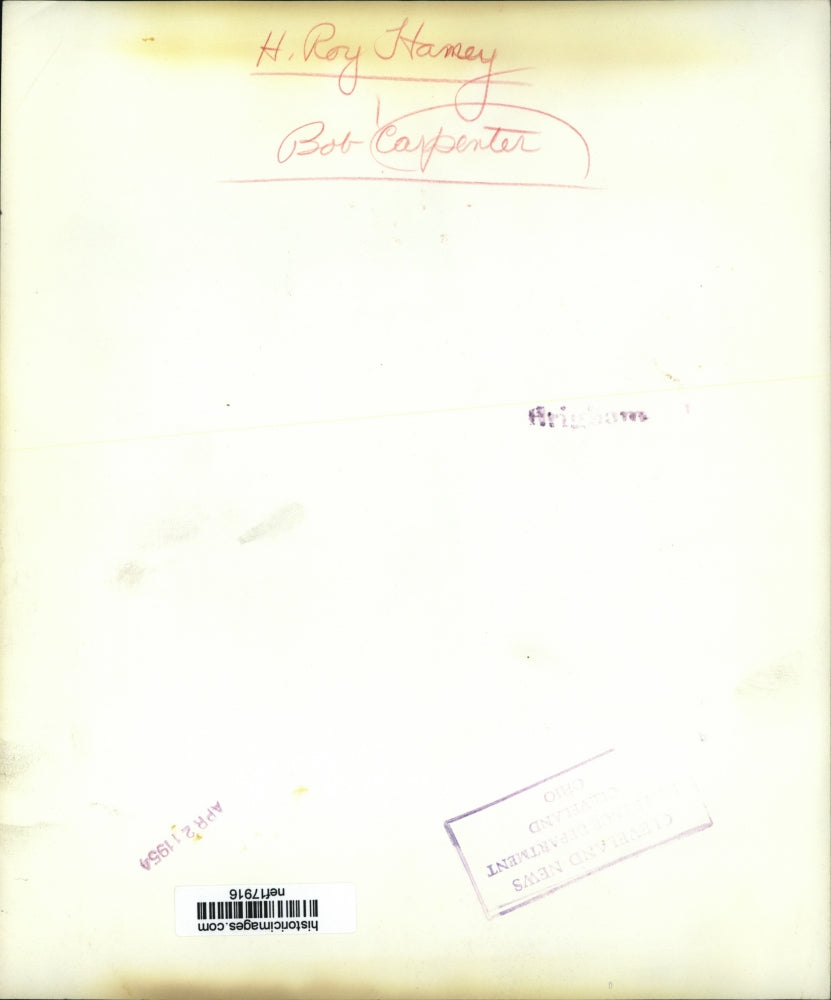 1954 Press Photo H.Roy Hamey signed as General Manager of Philadelphia Phillies