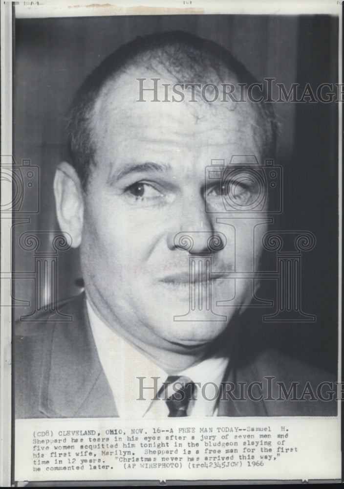 1966 Press Photo Samuel H. Sheppard in tears after jury acquitted him of murder