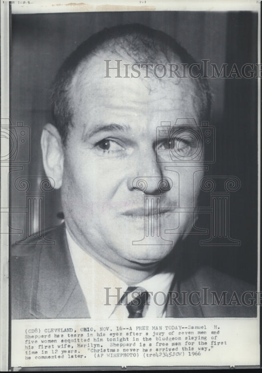 1966 Press Photo Samuel H. Sheppard in tears after jury acquitted him of murder