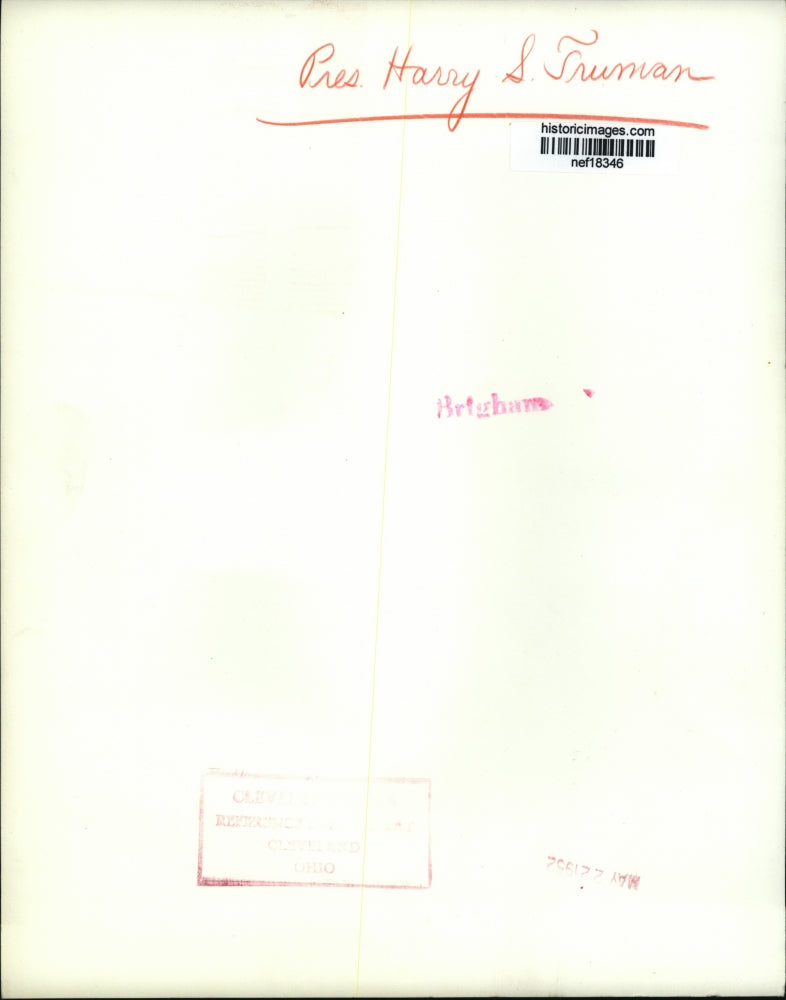 1952 Press Photo President Harry S. Truman at Armed Forces Day Parade, D.C.