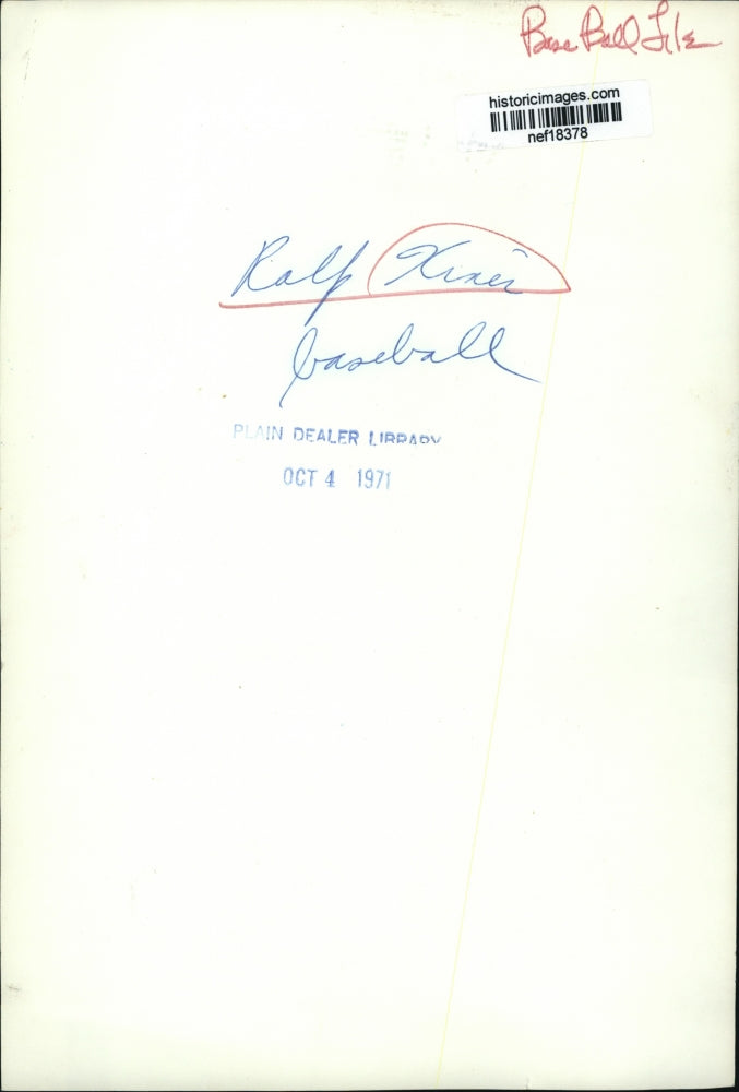 1971 Press Ralph Kiner Former Home Run King Hired as Special Batting Consultant