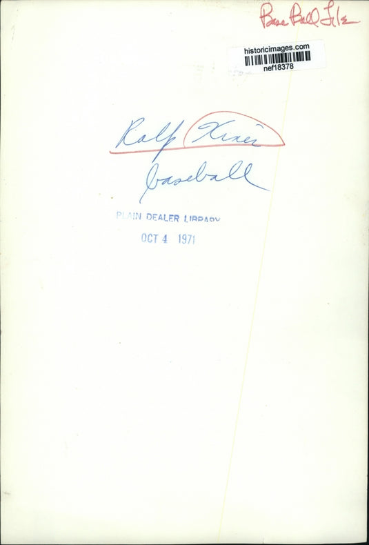1971 Press Ralph Kiner Former Home Run King Hired as Special Batting Consultant
